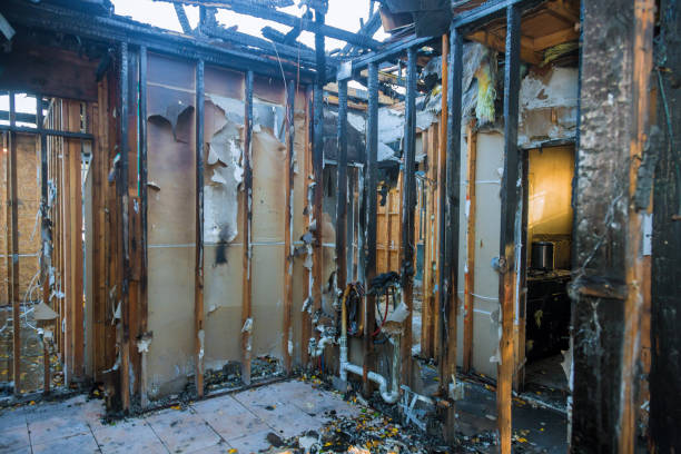 Professional Fire Damage Repair technician working in Calais, ME